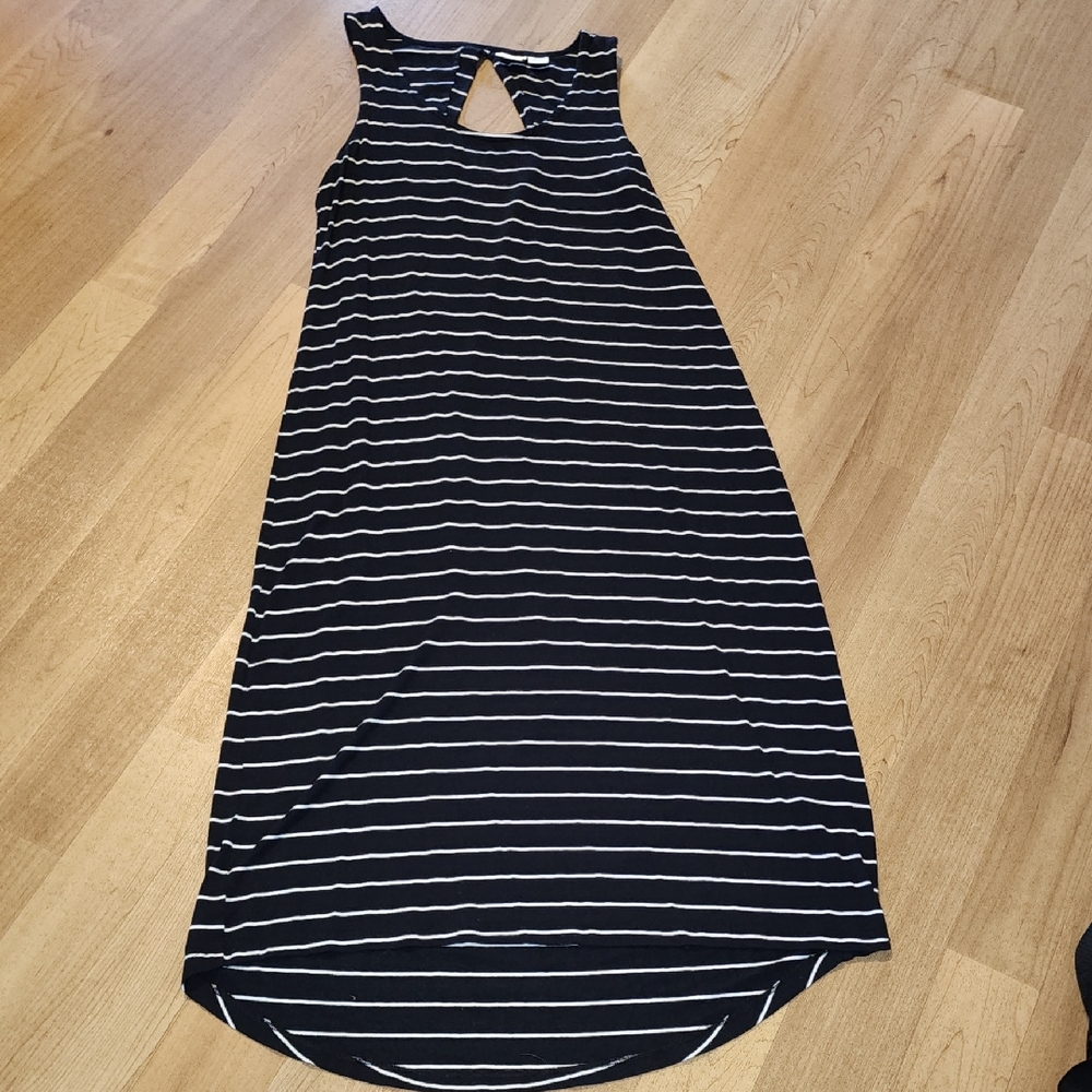 C&C California Black and White Backless Dress